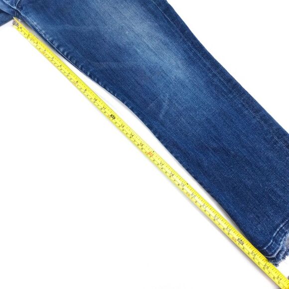 MOTHER The Rascal Ankle Undone Step Fray Raw Hem Jeans Dark Graffiti 90s Model - Picture 4 of 10